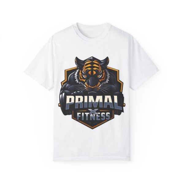 Primal Fitness Unisex Garment-Dyed T-Shirt - Bold Workout Tee for Gym Enthusiasts